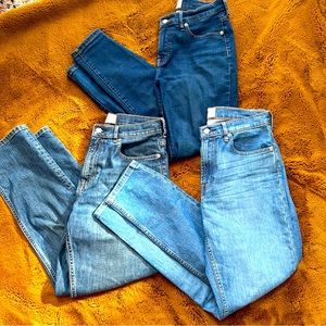 3 pairs everlane jeans 29. 3 washes & styles! Mid-rise skinny, high/rise, cheeky
